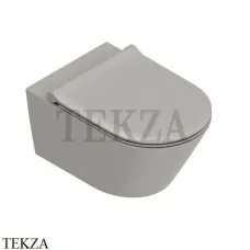 Catalano Zero Унитаз подвесной без ободка, торнадо Silentech, сиденье микролифт 0111550023, цемент матовый