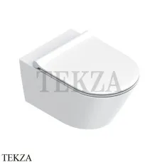 Catalano Zero Унитаз подвесной без ободка, торнадо Silentech, сиденье микролифт 0111550021, белый матовый