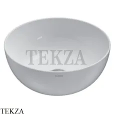 GLOBO T-EDGE Раковина круглая накладная B6T37BI, без перелива, белый глянец