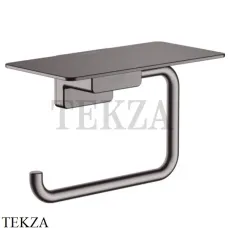 Hansgrohe AddStoris Держатель туалетной бумаги с полкой 41772340, черный хром brushed