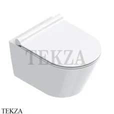 Catalano Zero Унитаз подвесной без ободка, торнадо Silentech, сиденье микролифт 0111500001, белый глянец