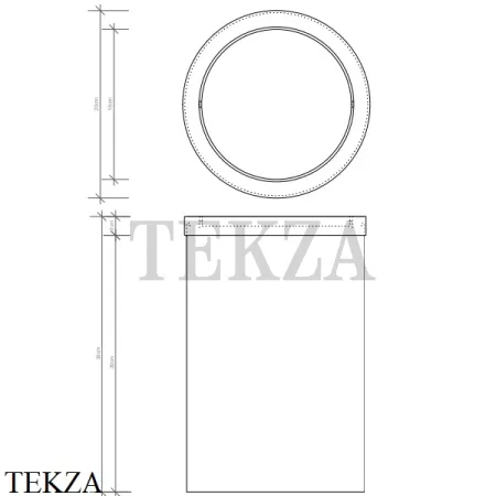 Decor Walther DW 124 Ведро для ванной высокое с крышкой 0607960, черный матовый