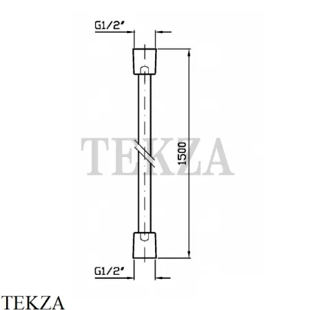 Zucchetti Душевой шланг с оболочкой ПВХ 150 см Z94120.XP41, золото brushed