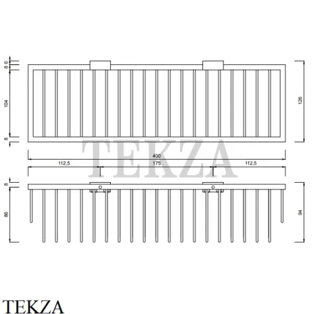 Decor Walther WA WND2 Корзина для душа настенная 0703634, никель сатин