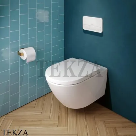 Villeroy & Boch SUBWAY 3.0 Унитаз подвесной (комплект), без ободка 4670TS01, сиденье микролифт, белый глянец