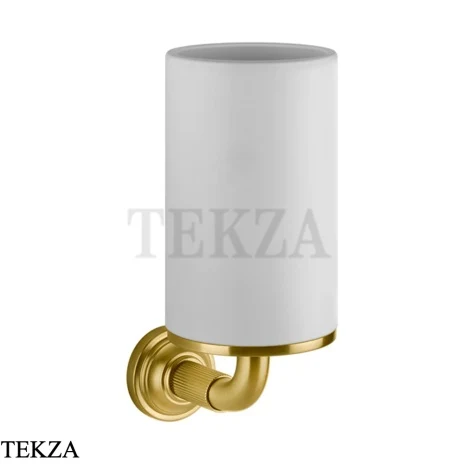 Gessi VENTI20 Стакан настенный белый 65407-716, Gold Br. PVD