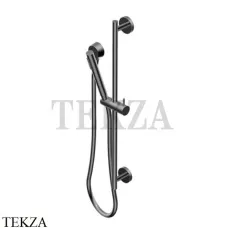 Ritmonio SHOWER Душевой гарнитур на штанге с выводом 74W015 BLX, Brushed Black Chrome