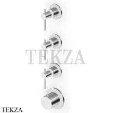 Zucchetti Helm Термостат для душа на 3 потока, внешняя часть ZHL803.X, нержавеющая сталь brushed