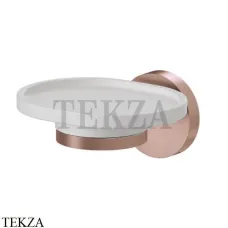 Newform X-Steel 316 Мыльница подвесная с держателем, композит 73200X.59.067, PVD Brushed copper bronze