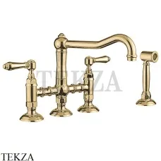 Nicolazzi Cucina Смеситель для кухни с поворотным изливом с выдвижным душем 1458WSAG69, Antique gold matt