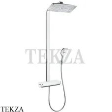 Hansgrohe Raindance Select E 360 1jet Душевая колонна с термостатом 27112400, белый-хром глянец