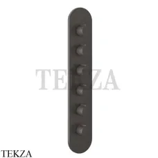 Gessi Ingranaggio-Anello Термостат для душа, 5 потоков, внешняя часть 43070-707, Black Metal Brushed