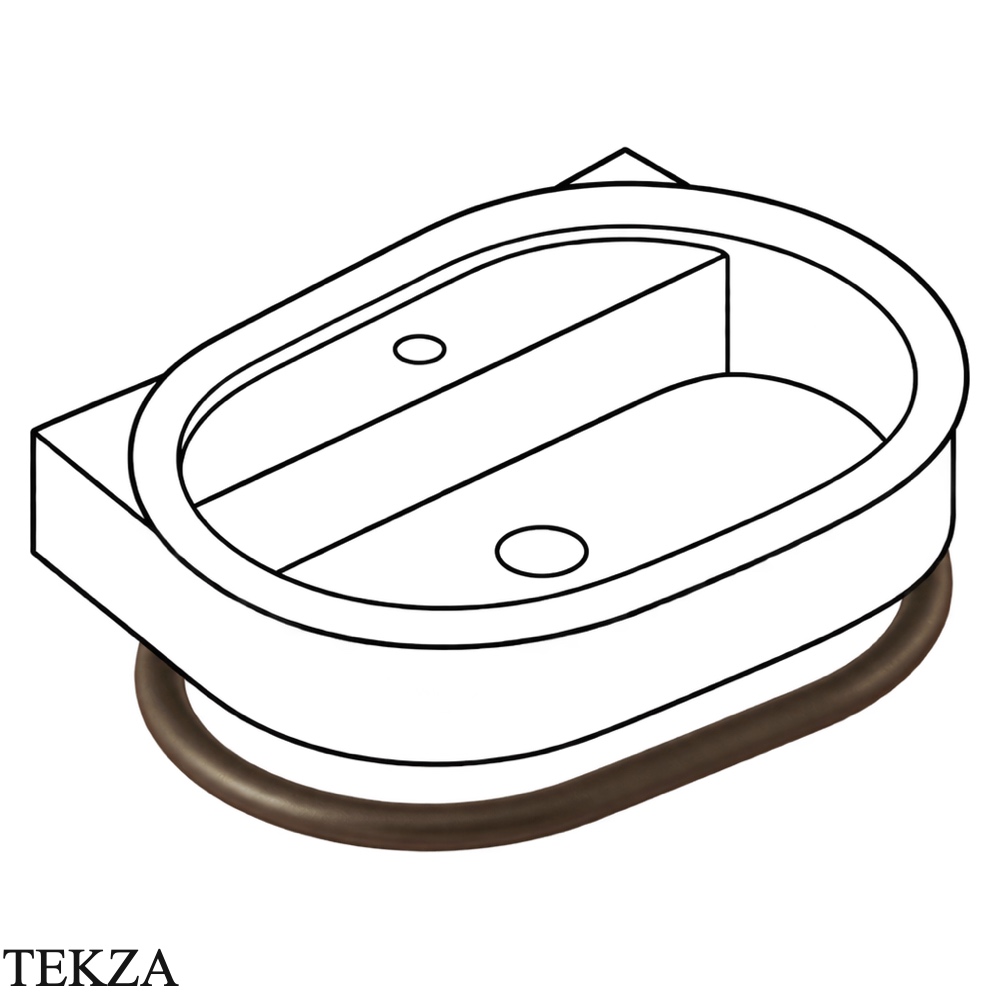 ArtCeram Brera полотенцедержатель для раковины BRL004 BRA001 56, Moka RAL 8014