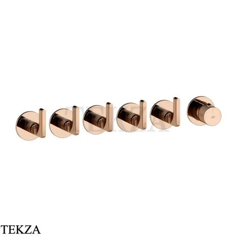 Gessi INCISO SHOWER Термостатический смеситель, 5 потоков, внешняя часть 58340-030, Copper PVD