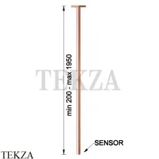 Gessi Rettangolo Излив потолочный электронный под размер 20026-708, Copper Brushed
