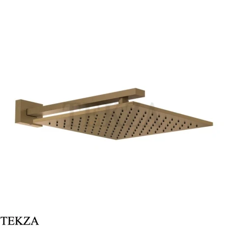 Gessi Rettangolo shower Верхний душ с кронштейном 15185-713, Antique Brass