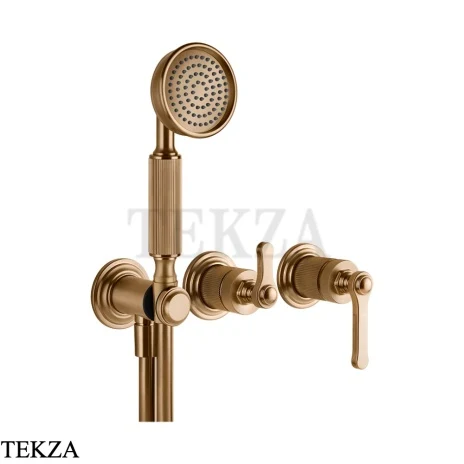 Gessi VENTI20 Смеситель для душа, с гарнитуром внешняя часть 65036-726, Warm Bronze Br. PVD
