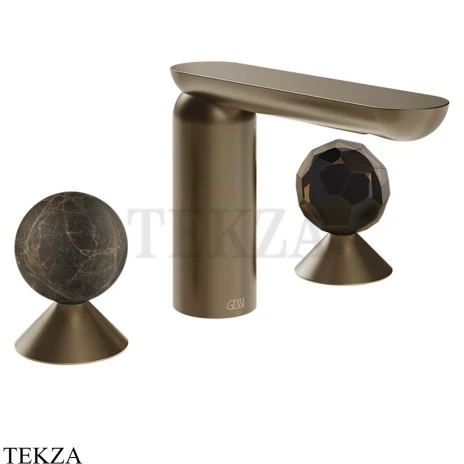 Gessi Perle Смеситель для раковины на 3 отв., без гарнитура 74125-761, бронза Coffee