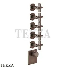 Gessi INCISO WELLNESS Термостат 5 выходов, внешняя часть 58350-845, Dark Bronze