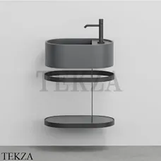 Cielo Les Petites Ovale Консоль с раковиной LPLAO46, керамическая полка, Lavagna