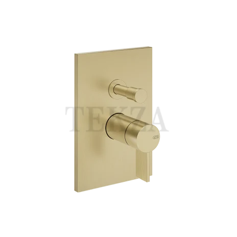 Gessi Inverso RIGATO Смеситель для душа, 2 потока, внешняя часть 73579-727, Brass Brushed PVD