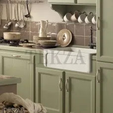 Kerasan Hannah Yorkshire Кухонная мойка большая с фартуком 542101, белый глянец