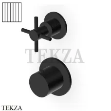Zucchetti Helm Vertical Термостат для душа на 1 поток, внешняя часть ZHM801.XP81G2, brushed total black PVD