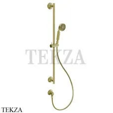 Gessi VENTI20 Штанга в комплекте с душевой лейкой, шланг, вывод 65141-716, Gold Br. PVD