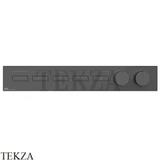 Gessi HI-FI Термостатический смеситель на 5 потоков, внешняя часть 63018-706, Black Metal PVD