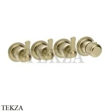 Gessi VENTI20 Термостат для душа, 3 потока, внешняя часть 65336-727, Brushed Brass