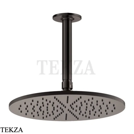 Gessi INCISO SHOWER Верхняя душевая лейка с кронштейном 58252-707, Black Metal Brushed PVD