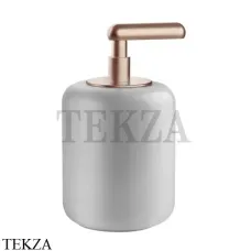 Gessi Goccia Дозатор для жидкого мыла, белая керамика 38037-125, Copper Brushed