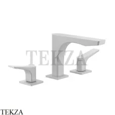 Gessi RILIEVO Смеситель для раковины 3 отверстия, без донного клапана 59012-279, белый матовый