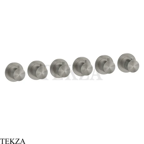 Gessi 316 SHOWER Термостат для душа на 5 выходов, внешняя часть 54340-239, Steel Brushed