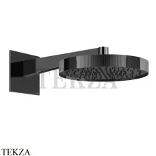 Gessi Inverso RIGATO Верхняя душевая лейка с кронштейном 30 см 63568-706, Black Metal PVD