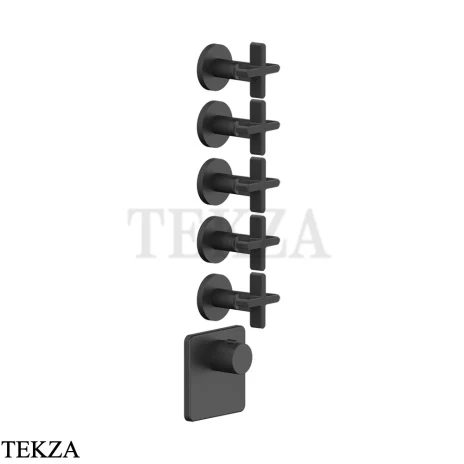 Gessi INCISO WELLNESS Термостат 5 выходов, внешняя часть 58350-299, Black XL