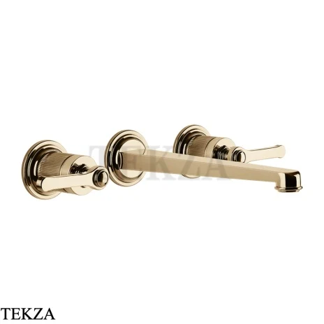 Gessi VENTI20 Смеситель для раковины на 3 отв. длинный, внешняя часть 65090-735, Warm Bronze PVD