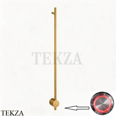 BRONER BRUNO H Электрический полотенцесушитель 100 с кнопкой, BR.007.100.0000.SS.MG, золото сатин шелк