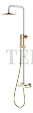 Boheme Stick Стойка-колонна для душа с изливом каскад Stick 128-WG White DIAMOND Gold