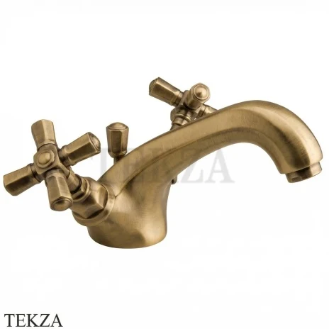 Nicolazzi TEIDE FOUR Смеситель для раковины, с донным клапаном 1932BZ45, бронза classic
