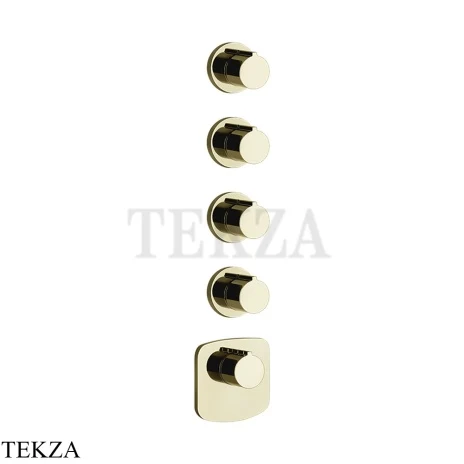 Gessi Ingranaggio-Anello Термостат для душа, 4 потока, внешняя часть 43238-710, Brass PVD