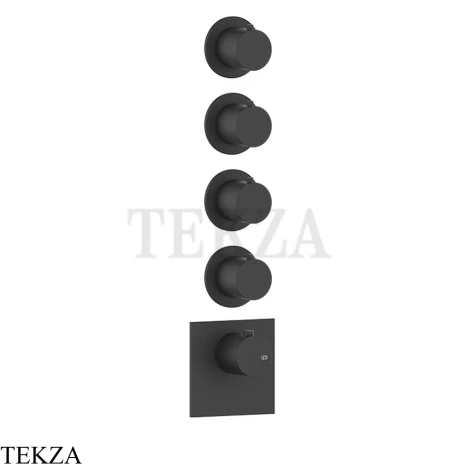 Gessi 316 WELLNESS Термостат 4 выхода, внешняя часть 54508-299, Black XL
