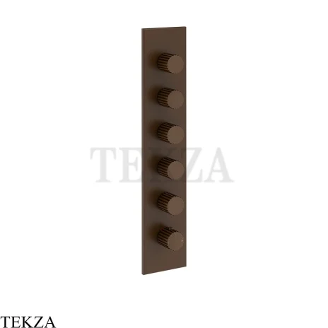 Gessi Incastri Термостат для душа 5 потоков, внешняя часть 75320-845, бронза Dark Brush
