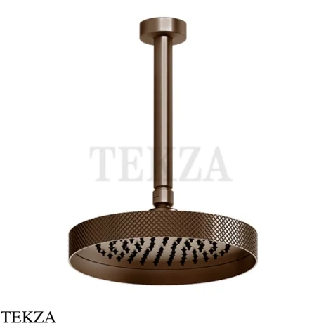 Gessi Inverso Diamantato Верхняя лейка с потолочным кронштейном под размер 63450-761, Coffee Bronze Brushed PVD