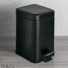 Colombo Black&White Ведро с крышкой и педалью, 3л B9210.NM, черный матовый