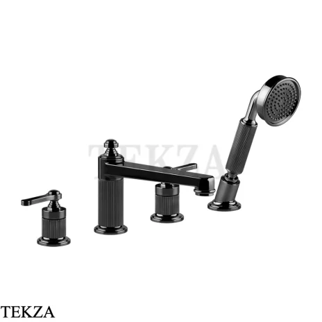 Gessi VENTI20 Смеситель на борт ванны, с гарнитуром 65045-706, Black Metal PVD