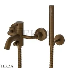 Newform XT Смеситель для ванны с изливом, с гарнитуром, 4240C.47.083, Groove Bronze