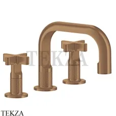 Gessi INCISO+ Смеситель для раковины на 3 отверстия, без гарнитура 58112-726, Warm Bronze Br.