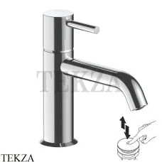 Fantini Nostromo Смеситель для раковины средний, с донным клапаном 5002E803F, хром глянец