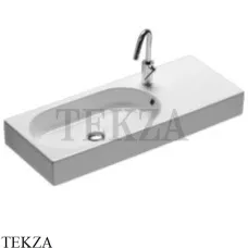 Hatria Area Раковина накладная с 1 отверстием, с переливомYXEQ01, белый глянец
